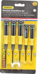 General - 5 Piece T6 to T10 Micro Handle Torx Driver Set - T6, T7, T8, T9, T10 - Benchmark Tooling