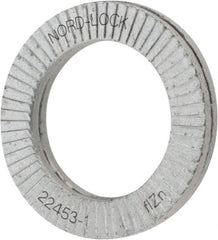 Nord-Lock - 5/8", Zinc Flake, Steel Wedge Lock Washer - Grade 2, 0.662 to 0.678" ID - Benchmark Tooling