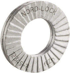 Nord-Lock - 7/8", 1.658" OD, Zinc Flake, Steel Wedge Lock Washer - Grade 2, 0.912 to 0.928" ID - Benchmark Tooling