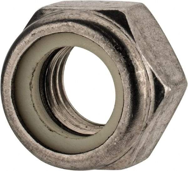 Value Collection - M14x2.00 Metric Coarse 18-8 & Austenitic Grade A2 Hex Lock Nut with Nylon Insert - 14mm High, Uncoated - Benchmark Tooling