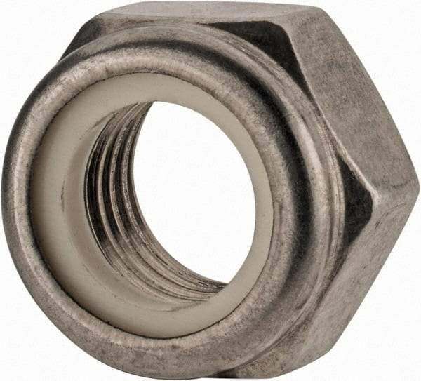 Value Collection - M16x2.00 Metric Coarse 18-8 & Austenitic Grade A2 Hex Lock Nut with Nylon Insert - 16mm High, Uncoated - Benchmark Tooling