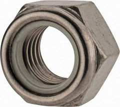 Value Collection - M18x2.50 Metric Coarse 18-8 & Austenitic Grade A2 Hex Lock Nut with Nylon Insert - 18.5mm High, Uncoated - Benchmark Tooling