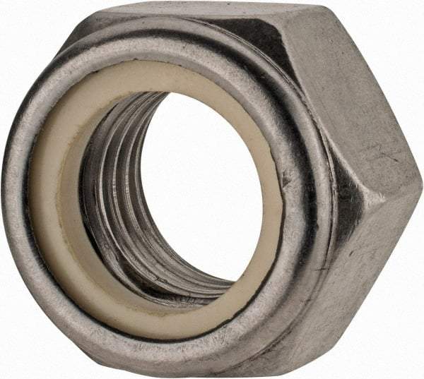 Value Collection - M20x2.50 Metric Coarse 18-8 & Austenitic Grade A2 Hex Lock Nut with Nylon Insert - 20mm High, Uncoated - Benchmark Tooling