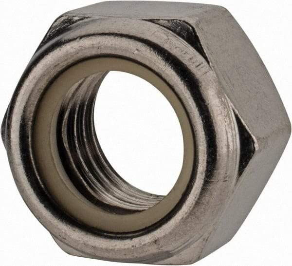 Value Collection - M24x3.00 Metric Coarse 18-8 & Austenitic Grade A2 Hex Lock Nut with Nylon Insert - 24mm High, Uncoated - Benchmark Tooling