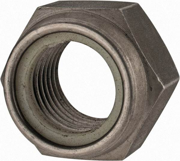 Value Collection - M27x3.00 Metric Coarse 18-8 & Austenitic Grade A2 Hex Lock Nut with Nylon Insert - 27mm High, Uncoated - Benchmark Tooling