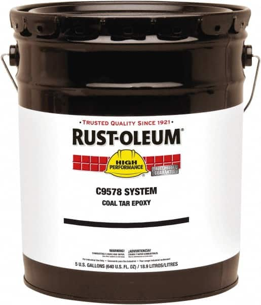 Rust-Oleum - 5 Gal Can Gloss Black Epoxy - 100 to 130 Sq Ft/Gal Coverage, 294 g/L VOC Content - Benchmark Tooling