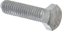 Value Collection - 5/16-18 UNC, 1-1/4" Length Under Head Hex Head Cap Screw - Fully Threaded, Grade 5 Steel, Hot Dipped Galvanized Finish, 1/2" Hex - Benchmark Tooling