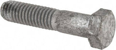 Value Collection - 3/8-16 UNC, 1-3/4" Length Under Head Hex Head Cap Screw - Partially Threaded, Grade 5 Steel, Hot Dipped Galvanized Finish, 9/16" Hex - Benchmark Tooling