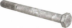 Value Collection - 3/8-16 UNC, 3-3/4" Length Under Head Hex Head Cap Screw - Partially Threaded, Grade 5 Steel, Hot Dipped Galvanized Finish, 9/16" Hex - Benchmark Tooling