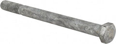 Value Collection - 3/8-16 UNC, 4-1/2" Length Under Head Hex Head Cap Screw - Partially Threaded, Grade 5 Steel, Hot Dipped Galvanized Finish, 9/16" Hex - Benchmark Tooling