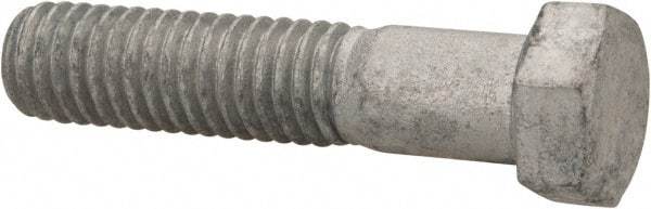 Value Collection - 7/16-14 UNC, 2" Length Under Head Hex Head Cap Screw - Partially Threaded, Grade 5 Steel, Hot Dipped Galvanized Finish, 5/8" Hex - Benchmark Tooling