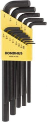 Bondhus - 13 Piece L-Key Hex Key Set - Hex Range 0.05 to 3/8" - Benchmark Tooling