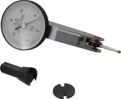 TESA Brown & Sharpe - 0.02 Inch Range, 0.0005 Inch Dial Graduation, Horizontal Dial Test Indicator - 1-1/2 Inch White Dial, 0-10-0 Dial Reading, Accurate to 0.0005 Inch - Benchmark Tooling