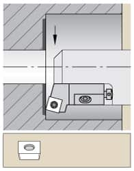 Kennametal - Series Screw-On, Right Hand Cut, 50mm Min Bore Diam, Boring Cartridge - 0.787" Back of Bar to Cutting Edge, SC.. Insert, 2.17" OAL, 15° Lead Angle - Benchmark Tooling