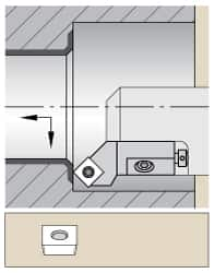 Kennametal - Series Screw-On, Right Hand Cut, 50mm Min Bore Diam, Boring Cartridge - 0.787" Back of Bar to Cutting Edge, SC.. Insert, 1.85" OAL, 45° Lead Angle - Benchmark Tooling