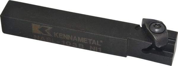 Kennametal - Internal/External Thread, Left Hand Cut, 5/8" Shank Width x 5/8" Shank Height Indexable Threading Toolholder - 4-1/2" OAL, N.3L Insert Compatibility, NAS Toolholder, Series Top Notch - Benchmark Tooling