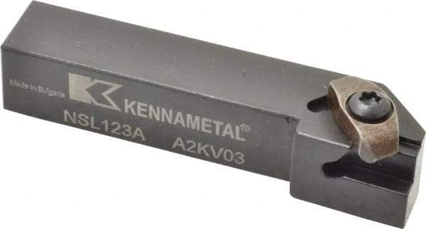 Kennametal - Internal/External Thread, Left Hand Cut, 3/4" Shank Width x 3/4" Shank Height Indexable Threading Toolholder - 4" OAL, N.3L Insert Compatibility, NS Toolholder, Series Top Notch - Benchmark Tooling