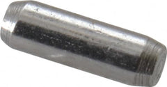 Made in USA - 1/16" Diam x 3/16" Pin Length 416 Stainless Steel Precision Dowel Pin - Passivated Finish, C 36-42 Hardness, 2 Beveled End - Benchmark Tooling