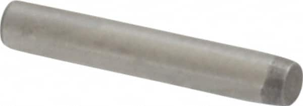 Made in USA - 1/16" Diam x 3/8" Pin Length 416 Stainless Steel Precision Dowel Pin - Passivated Finish, C 36-42 Hardness, 2 Beveled End - Benchmark Tooling