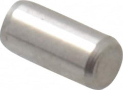 Made in USA - 3/32" Diam x 3/16" Pin Length 416 Stainless Steel Precision Dowel Pin - Passivated Finish, C 36-42 Hardness, 2 Beveled End - Benchmark Tooling