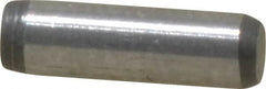 Made in USA - 3/32" Diam x 5/16" Pin Length 416 Stainless Steel Precision Dowel Pin - Passivated Finish, C 36-42 Hardness, 2 Beveled End - Benchmark Tooling