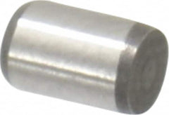 Made in USA - 1/8" Diam x 3/16" Pin Length 416 Stainless Steel Precision Dowel Pin - Passivated Finish, C 36-42 Hardness, 2 Beveled End - Benchmark Tooling