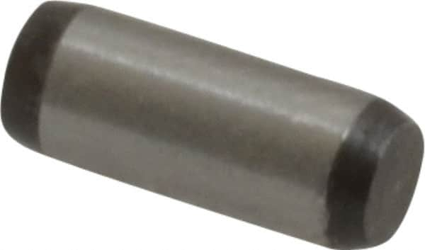 Made in USA - 1/8" Diam x 5/16" Pin Length 416 Stainless Steel Precision Dowel Pin - Passivated Finish, C 36-42 Hardness, 2 Beveled End - Benchmark Tooling