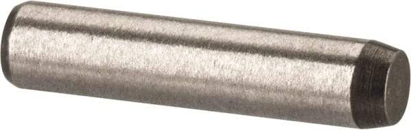 Made in USA - 1/8" Diam x 9/16" Pin Length 416 Stainless Steel Precision Dowel Pin - Passivated Finish, C 36-42 Hardness, 2 Beveled End - Benchmark Tooling