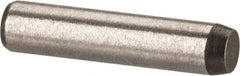 Made in USA - 1/8" Diam x 9/16" Pin Length 416 Stainless Steel Precision Dowel Pin - Passivated Finish, C 36-42 Hardness, 2 Beveled End - Benchmark Tooling