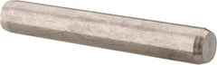 Made in USA - 3/16" Diam x 1-1/4" Pin Length 416 Stainless Steel Precision Dowel Pin - Passivated Finish, C 36-42 Hardness, 2 Beveled End - Benchmark Tooling