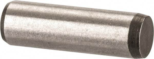 Made in USA - 3/16" Diam x 5/8" Pin Length 416 Stainless Steel Precision Dowel Pin - Passivated Finish, C 36-42 Hardness, 2 Beveled End - Benchmark Tooling