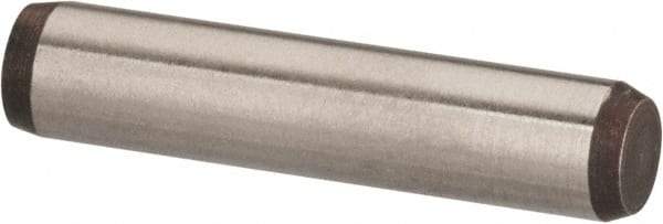 Made in USA - 3/16" Diam x 7/8" Pin Length 416 Stainless Steel Precision Dowel Pin - Passivated Finish, C 36-42 Hardness, 2 Beveled End - Benchmark Tooling