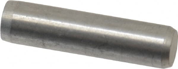 Made in USA - 1/4" Diam x 1" Pin Length 416 Stainless Steel Precision Dowel Pin - Passivated Finish, C 36-42 Hardness, 2 Beveled End - Benchmark Tooling