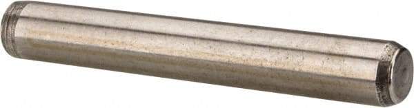 Made in USA - 1/4" Diam x 1-3/4" Pin Length 416 Stainless Steel Precision Dowel Pin - Passivated Finish, C 36-42 Hardness, 2 Beveled End - Benchmark Tooling