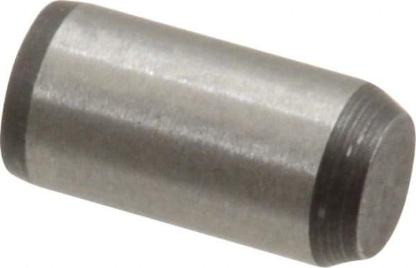 Made in USA - 1/4" Diam x 1/2" Pin Length 416 Stainless Steel Precision Dowel Pin - Passivated Finish, C 36-42 Hardness, 2 Beveled End - Benchmark Tooling