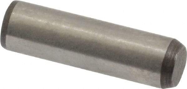 Made in USA - 1/4" Diam x 7/8" Pin Length 416 Stainless Steel Precision Dowel Pin - Passivated Finish, C 36-42 Hardness, 2 Beveled End - Benchmark Tooling