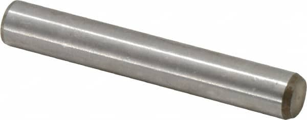 Made in USA - 3/8" Diam x 2-1/2" Pin Length 416 Stainless Steel Precision Dowel Pin - Passivated Finish, C 36-42 Hardness, 2 Beveled End - Benchmark Tooling