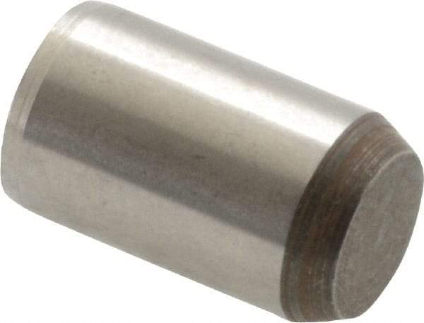 Made in USA - 3/8" Diam x 5/8" Pin Length 416 Stainless Steel Precision Dowel Pin - Passivated Finish, C 36-42 Hardness, 2 Beveled End - Benchmark Tooling