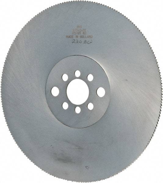 Kinkelder Saw - 225mm Blade Diam, 220 Teeth, High Speed Steel Cold Saw Blade - 32mm Arbor Hole Diam, 2mm Blade Thickness - Benchmark Tooling