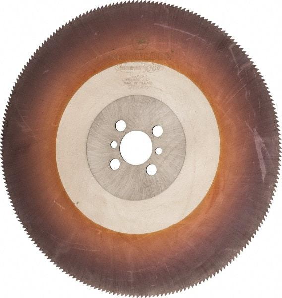 Kinkelder Saw - 350mm Blade Diam, 280 Teeth, High Speed Steel Cold Saw Blade - 40mm Arbor Hole Diam, 2.5mm Blade Thickness - Benchmark Tooling