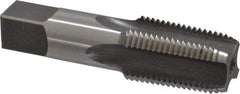Hertel - 1/2-14 NPTF Thread, 4 Flute Standard Pipe Tap - 3-1/8" OAL, Bright Finish, High Speed Steel - Exact Industrial Supply