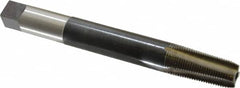 Hertel - 3/8-18 NPT, 4 Flute, Plug Chamfer, Bright Finish, High Speed Steel, Extension Pipe Tap - 6" OAL, 1-1/16" Thread Length - Benchmark Tooling