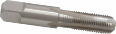 Hertel - 1/8-28" BSPF, 4 Flutes, Plug Chamfer, Bright Finish, High Speed Steel British Standard Pipe Tap - 3/4" Thread Length, 2-1/8" Overall Length - Exact Industrial Supply