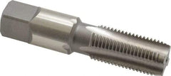Hertel - 1/4-19" BSPRP, 4 Flutes, Plug Chamfer, Bright Finish, High Speed Steel British Standard Pipe Tap - 1-1/16" Thread Length, 2-7/16" Overall Length - Exact Industrial Supply