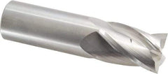 Hertel - 1", 1-1/2" LOC, 1" Shank Diam, 4" OAL, 4 Flute, Solid Carbide Square End Mill - Single End, Uncoated, Spiral Flute, 30° Helix, Centercutting, Right Hand Cut, Right Hand Flute - Benchmark Tooling