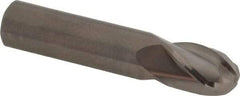 Hertel - 1/2" Diam, 5/8" LOC, 4 Flute Solid Carbide Ball End Mill - Uncoated, Single End, 2-1/2" OAL, 1/2" Shank Diam - Benchmark Tooling