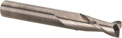 Hertel - 19/64", 13/16" LOC, 5/16" Shank Diam, 2-1/2" OAL, 2 Flute, Solid Carbide Square End Mill - Single End, Uncoated, Spiral Flute, 30° Helix, Centercutting, Right Hand Cut - Benchmark Tooling
