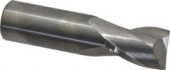 Hertel - 3/4", 1" LOC, 3/4" Shank Diam, 3" OAL, 2 Flute, Solid Carbide Square End Mill - Single End, Uncoated, Spiral Flute, 30° Helix, Centercutting, Right Hand Cut - Benchmark Tooling