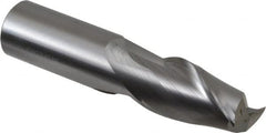 Hertel - 7/8", 1-1/2" LOC, 7/8" Shank Diam, 4" OAL, 2 Flute, Solid Carbide Square End Mill - Single End, Uncoated, Spiral Flute, 30° Helix, Centercutting, Right Hand Cut - Benchmark Tooling