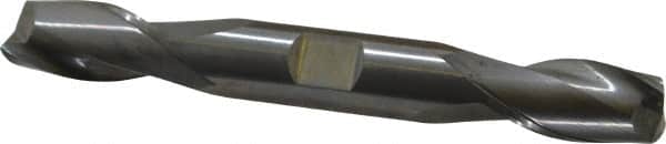 Hertel - 1/2", 1" LOC, 1/2" Shank Diam, 4" OAL, 2 Flute, Solid Carbide Square End Mill - Double End, Uncoated, Spiral Flute, 30° Helix, Centercutting, Right Hand Cut - Benchmark Tooling